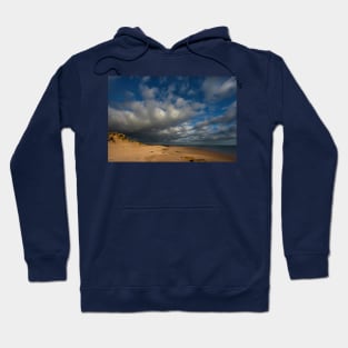 Druridge Bay under Threatening Clouds Hoodie